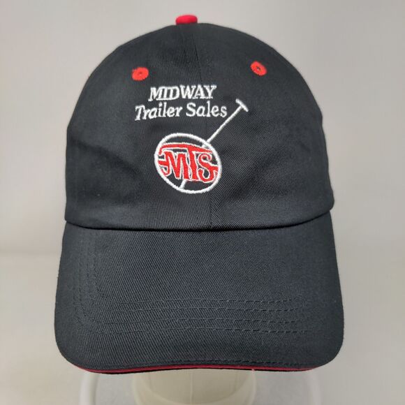 Midway Trailer Sales Strapback Hat Black OSFA Adjustable Embroidered Hitwear - Picture 2 of 7